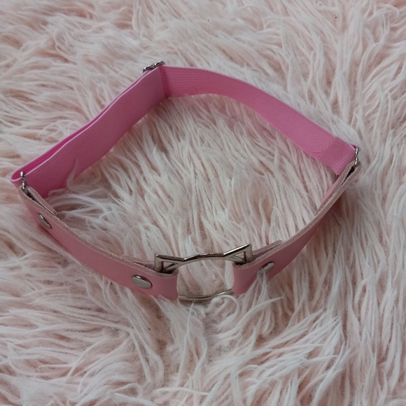 😵Pastel Goth kitty accent baby pink adjustable thigh garter! Nwot! - Picture 8 of 10
